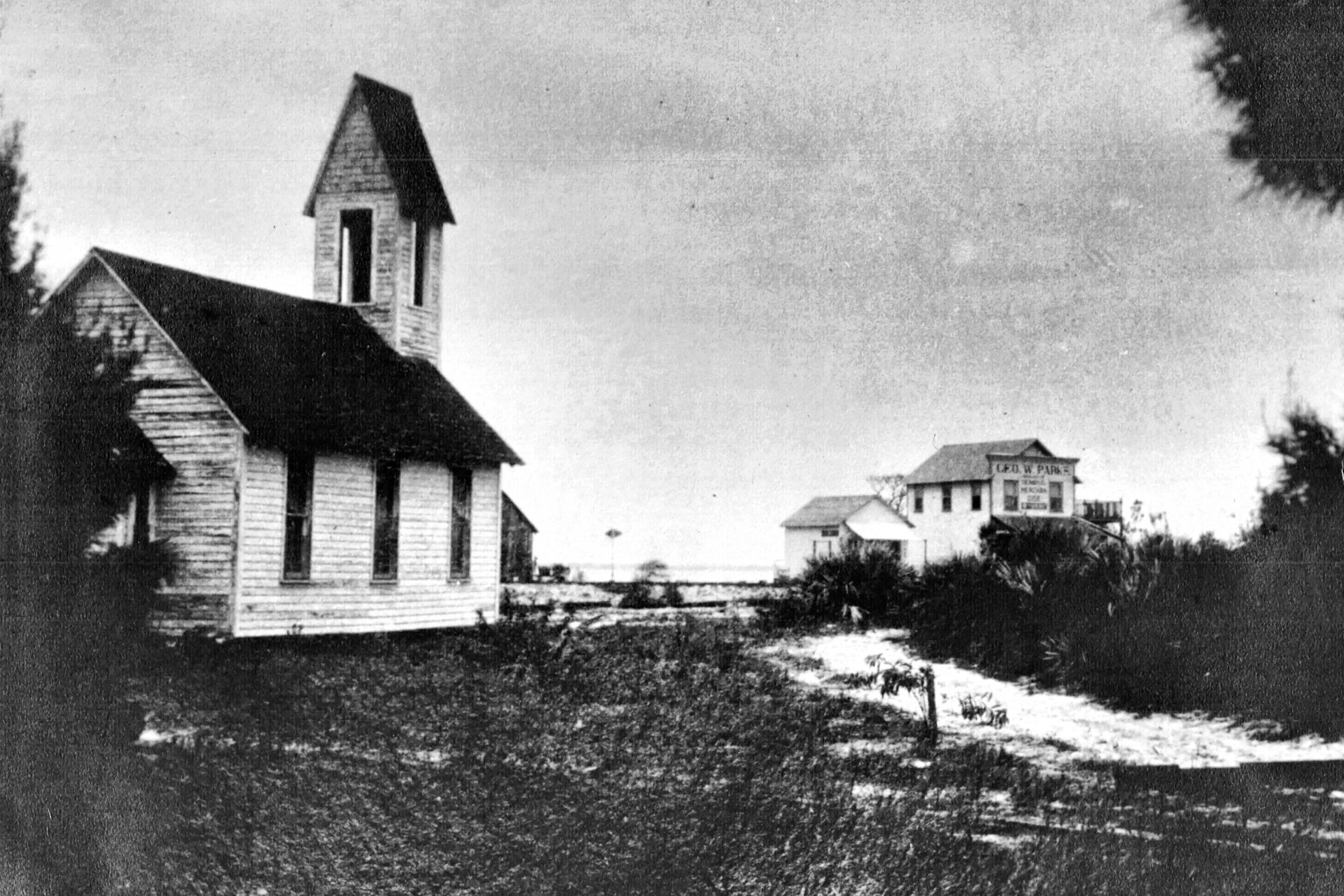 The first church in Stuart, Florida, built in 1895. The 1895 Church of Art. Olga Hamilton Art Studio