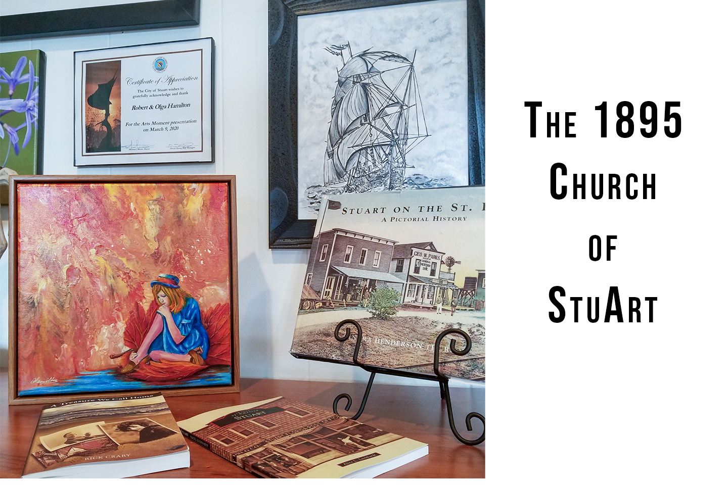 The 1895 Church of Stuart - historic building in Downtown Stuart, Martin County, Florida; art studio and gallery on the Treasure Coast. Supporting our local artists and the community's heritage.