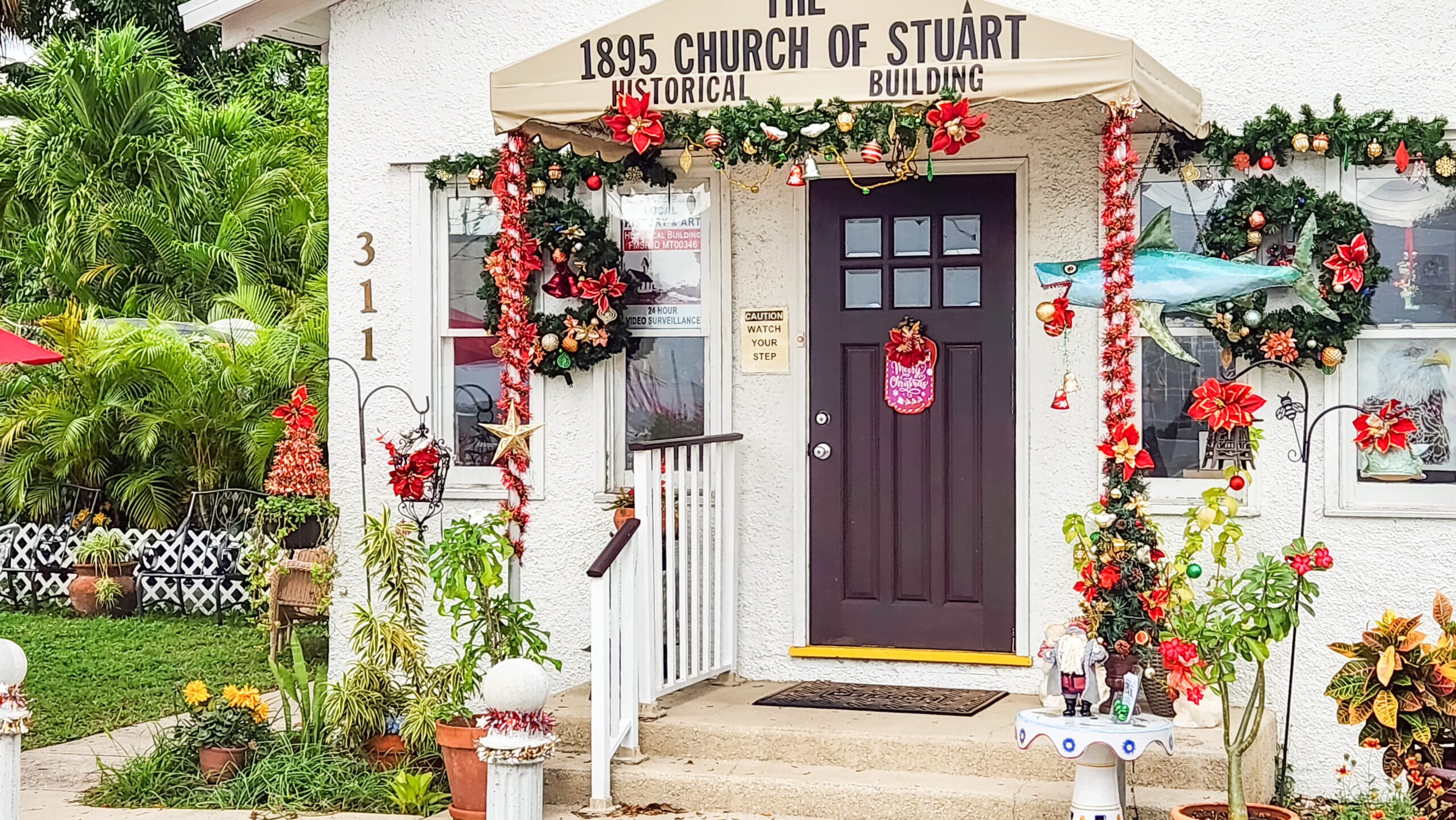 The 1895 Church of StuArt, Historical Building, Fine Art For Sale, Downtown Stuart, Martin County, Florida. Historic Heritage Preservation